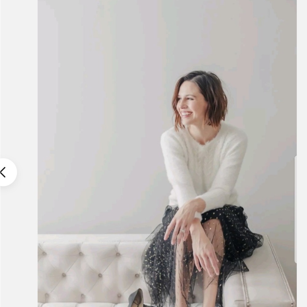Anthropologie NWT Rosie Niera Aubade Pullover Fuzzy IVORY Sweater.Size Small - Picture 7 of 16
